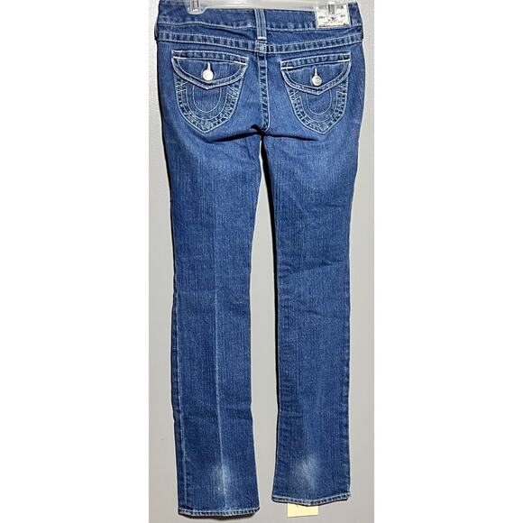True Religion Denim - True Religion Billie Straight Leg Distressed Blue Jeans‎ Size 27 US 5